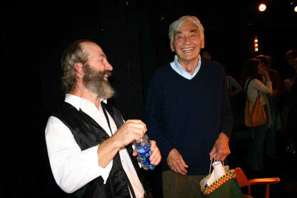 Bob Weick and Howard Zinn, laughing.JPG