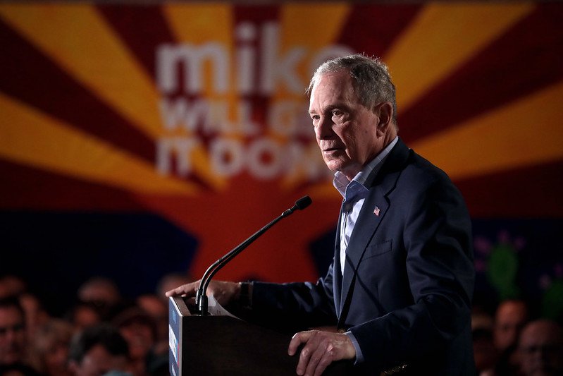 Former Mayor Michael Bloomberg at a campaign rally in Phoenix, Arizona.