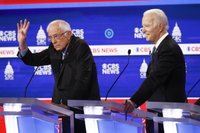 Bernie Sanders and Joe Biden at the South Carolina Democratic Debate