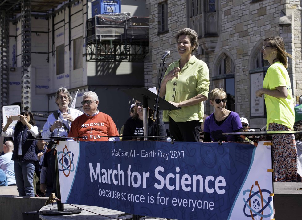 Tia Nelson At March for Science, Madison, Wisconsin 2017