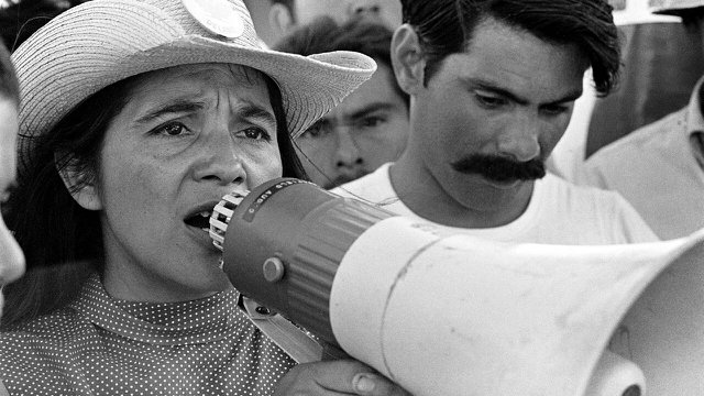 #1 - United Farm Workers leader Dolores Huerta organizing marchers on the 2nd day of March Coachella in Coachella, CA 1969. © 1976 George Ballis - Take Stock - The Image Works.jpg