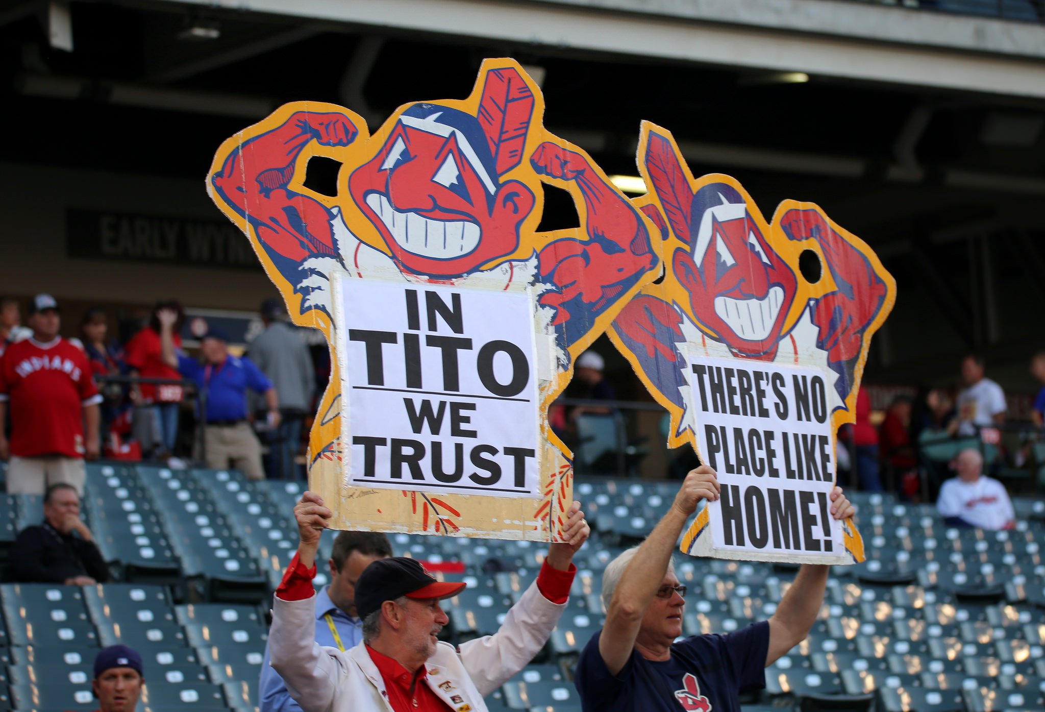 Chief Wahoo Heads for the Showers 
